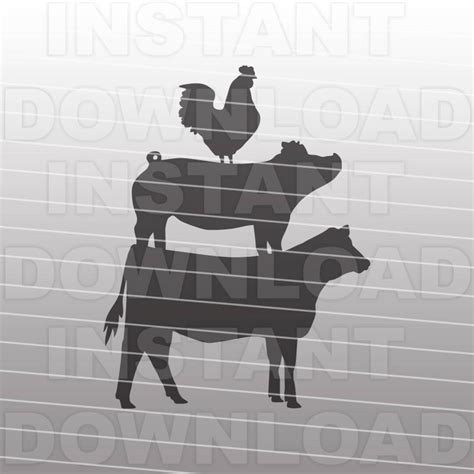 Download Stacked Farm Animals SVG File - SVG Design for Cricut Machine