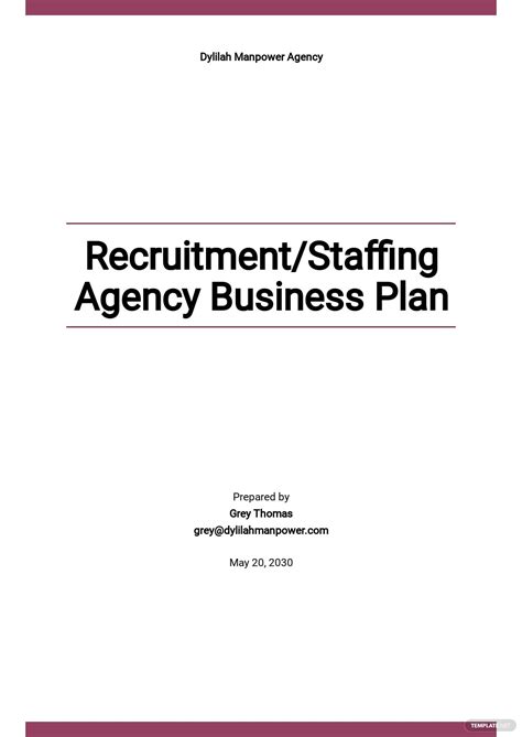 Staffing Agency Business Plan Template