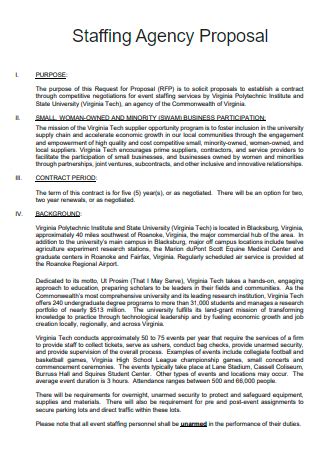Staffing Agency Proposal Template