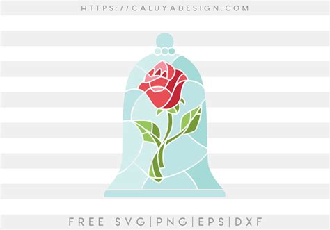 Download Stained Glass Rose Outline SVG File - SVG Design Cricut SVG DXF Files