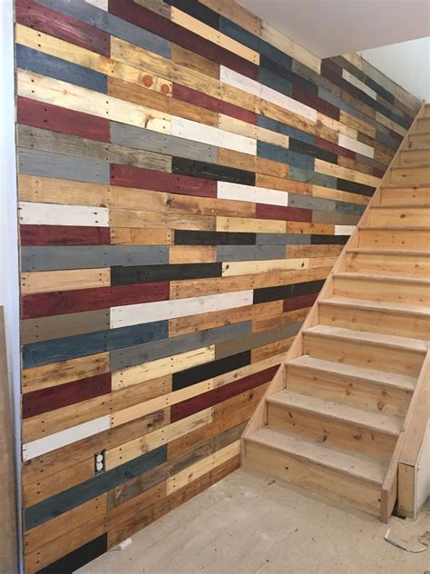 Stained Pallet Wall