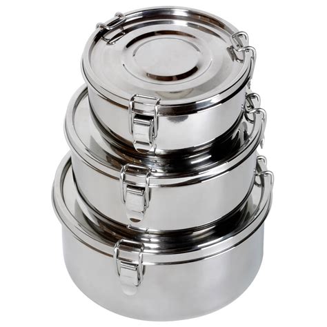 ONYX Airtight Watertight Stainless Steel Food Storage Containers