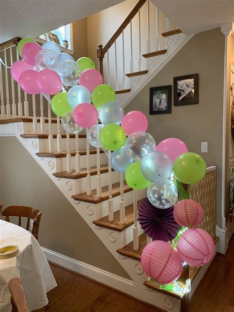 Stair Banister Balloon Garland: Add A Touch Of Fun To Your Home Décor