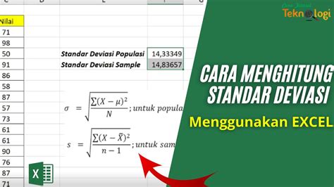 Standar Deviasi Di Excel