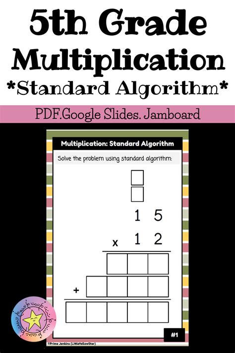 Standard Algorithm Multiplication Worksheets