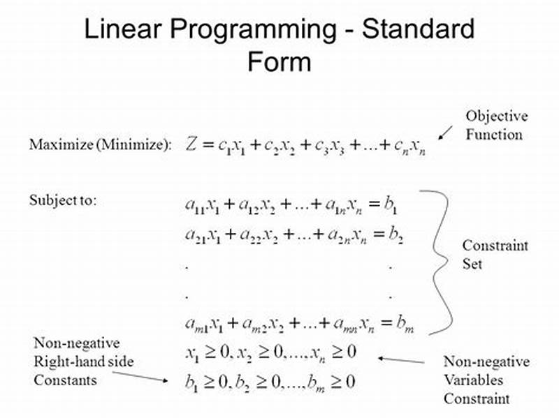 Standard Form Linear Programming