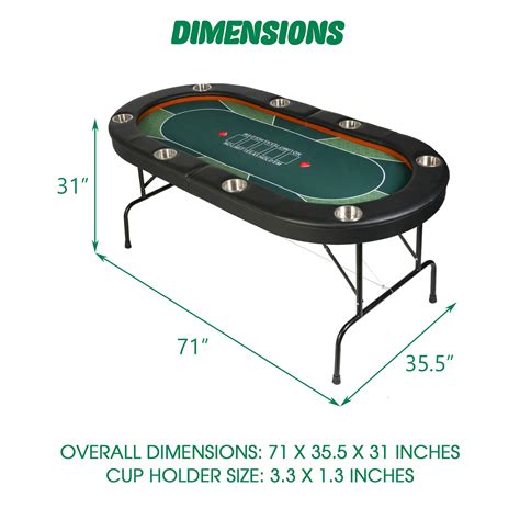 Standard Poker Table Dimensions