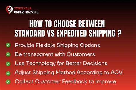Standard vs. Expedited Shipping Options