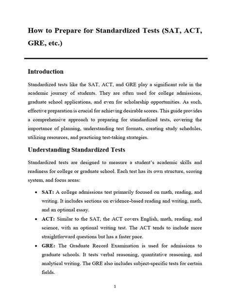 Standardized Tests (GRE)