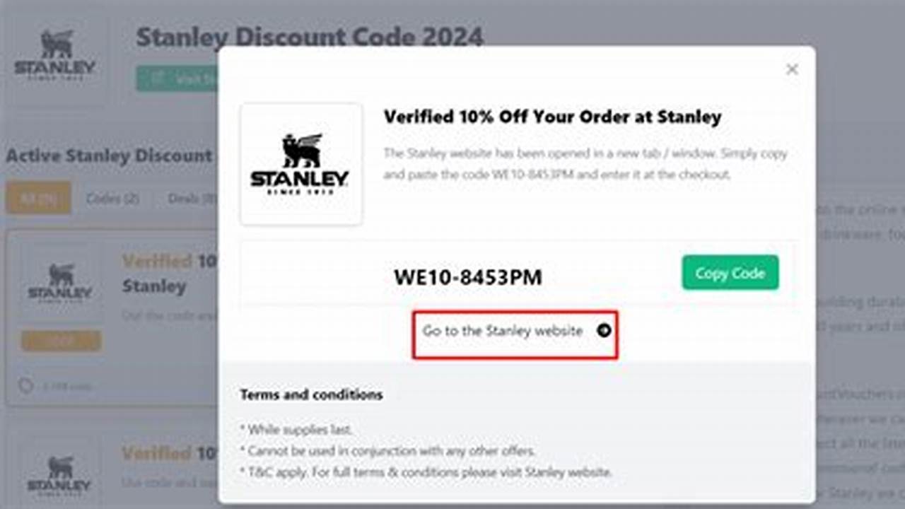 Stanley Coupon Code 2024