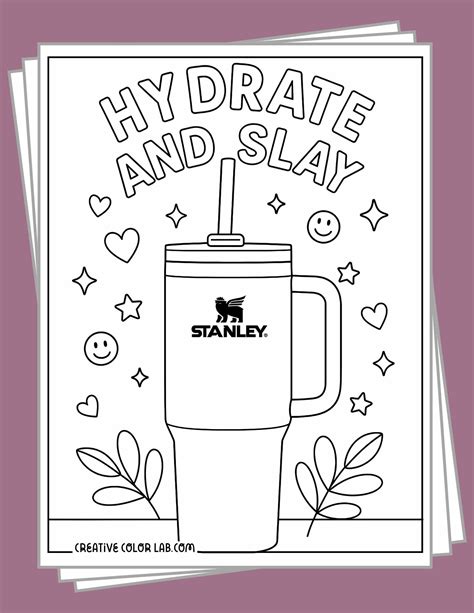 Stanley Cup Coloring Page