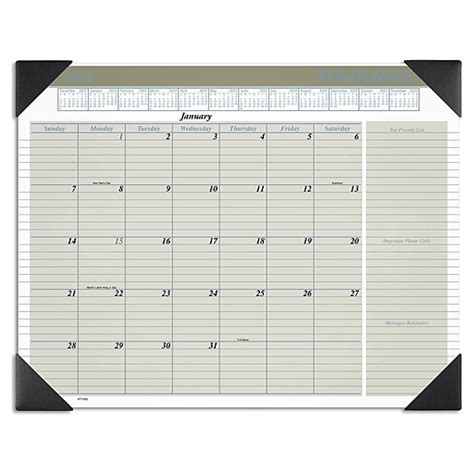 2020 Monthly Desk Pad Calendar, 22" x 17" (5643920) at Staples
