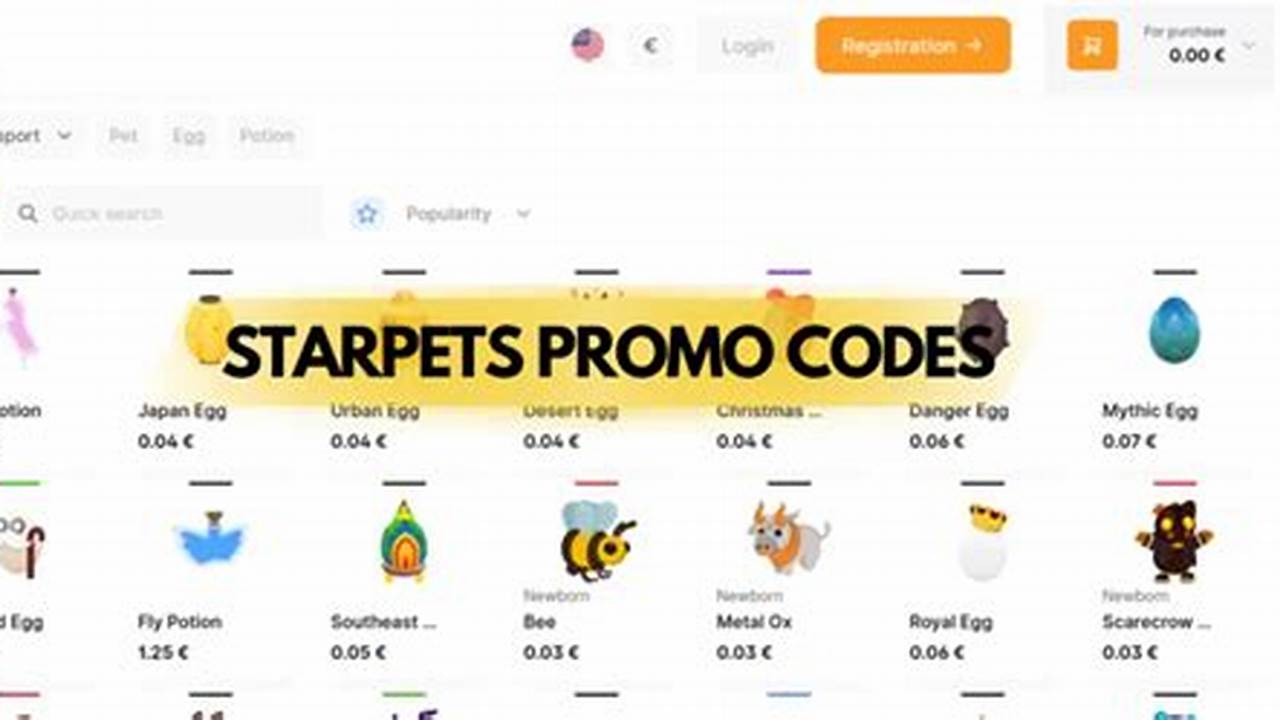 Star Pets Promo Codes 2025