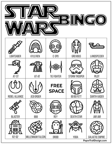 Star Wars Bingo Printables