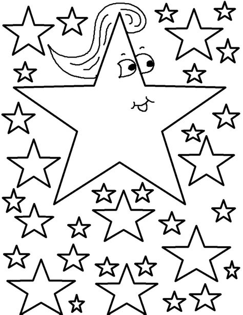 Star Coloring Pages Printable For Kids