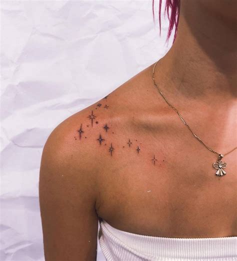 Star Tattoos On The Shoulder