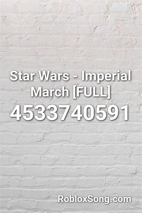 Star Wars - Imperial March [FULL] Roblox ID - Roblox Music Code 