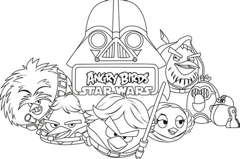 Star Wars Angry Birds Coloring Pages