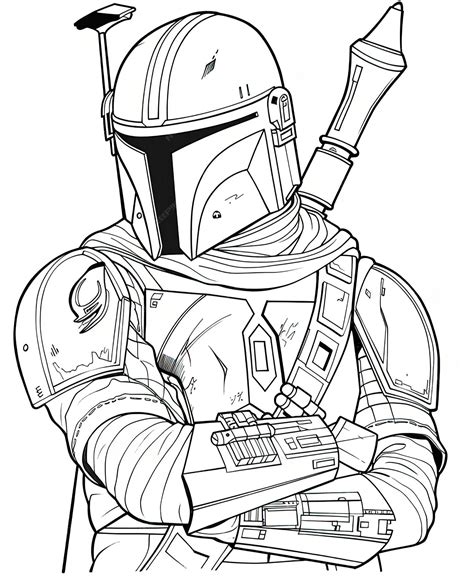 Star Wars Coloring Pages Boba Fett