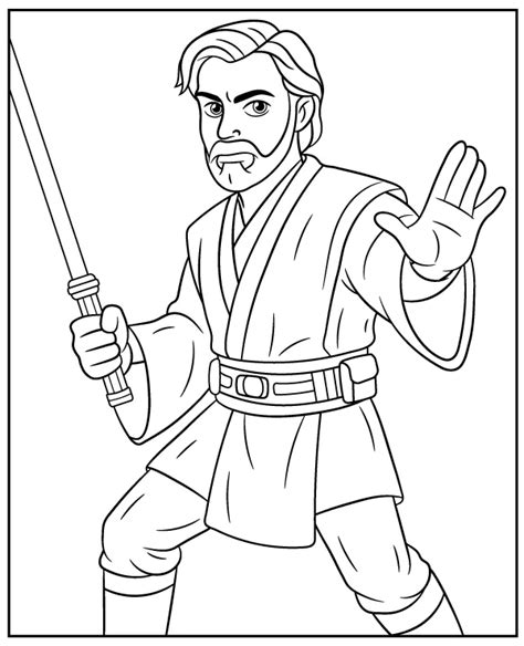 Star Wars Coloring Pages Obi Wan