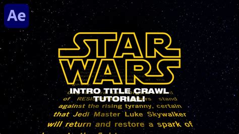 Star Wars Opening Crawl After Effects Template