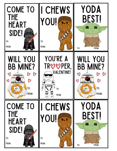 Star Wars Valentines Cards