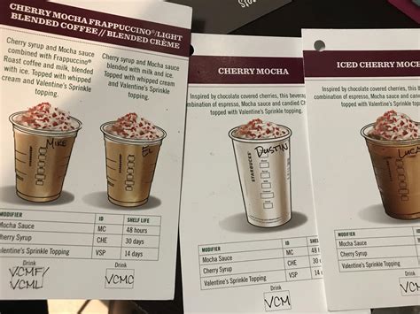 Starbucks Recipe Cards