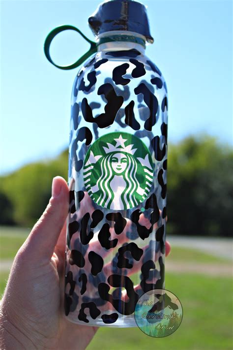 Download Starbucks Water Bottle Leopard Print Files DXF Files