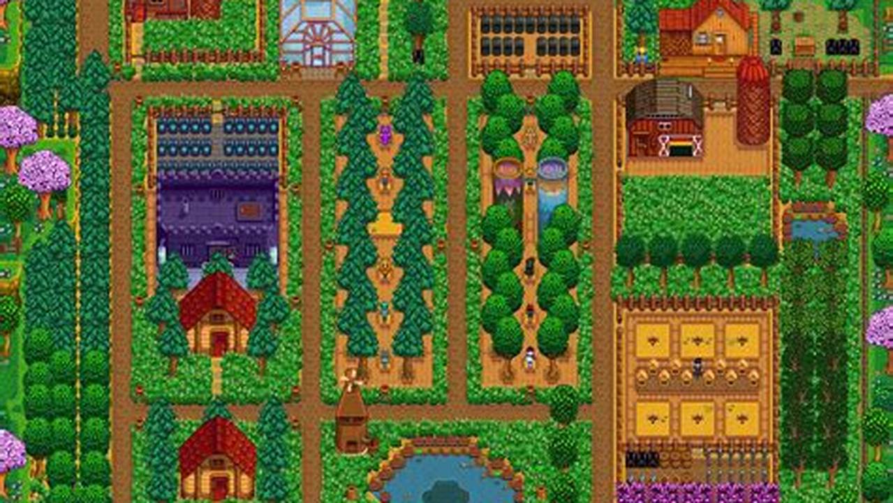 Image result for stardew valley forest farm layout Farm layout