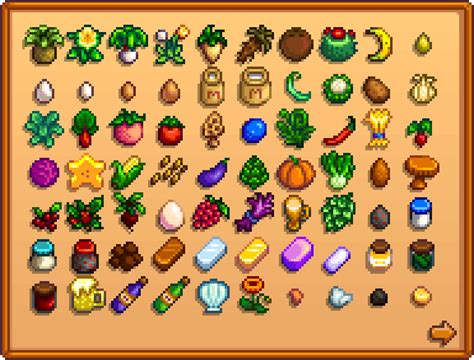 Stardew Valley Items Shipped Template