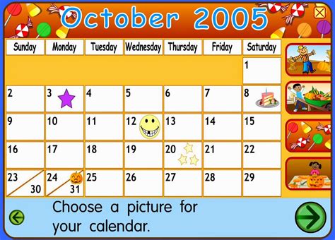 Starfall Lets Make Calendar