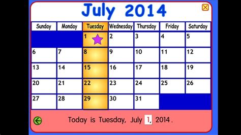 Starfall Calendar 2014