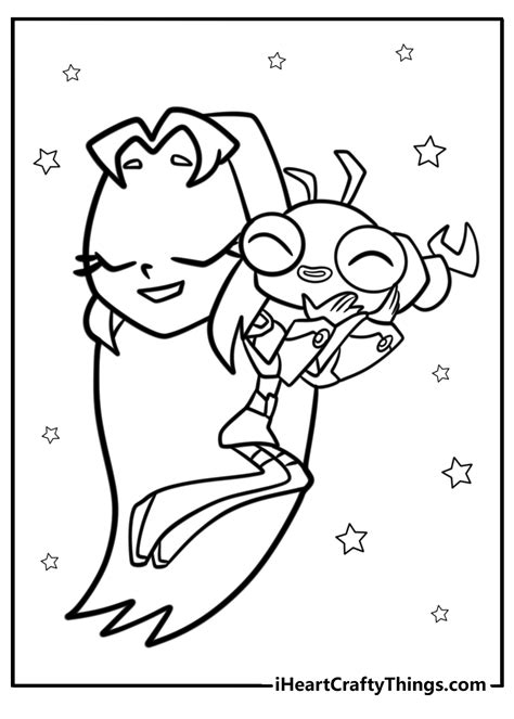 Starfire Coloring Pages
