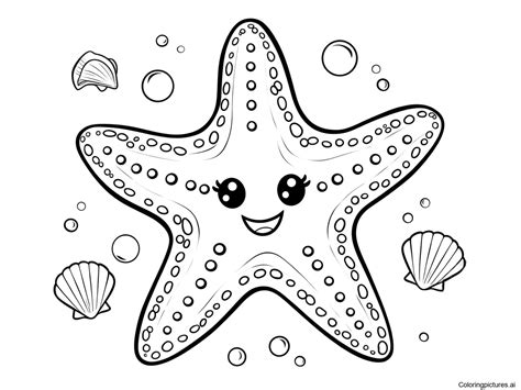 Starfish Coloring Page