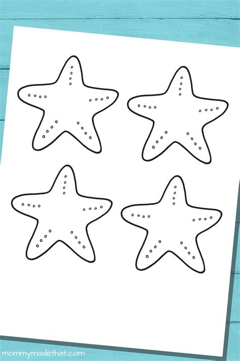 Starfish Printable Template