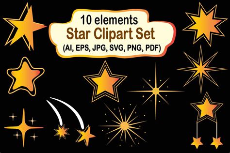 Download Stars Clipart Bundle Easy Edite