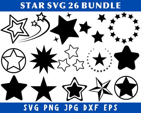 Download Stars Clipart Bundle Files DXF Files