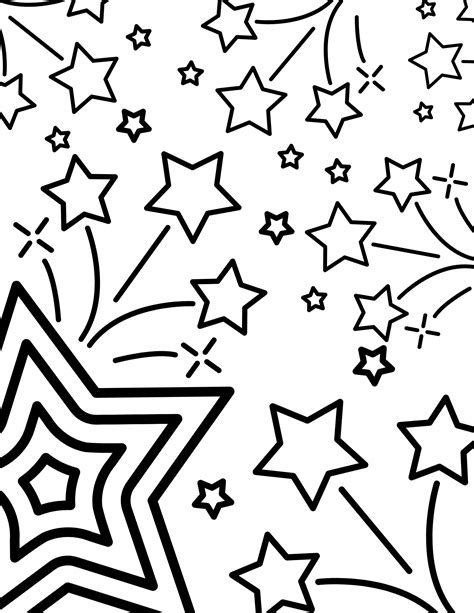 Stars Colouring Pages