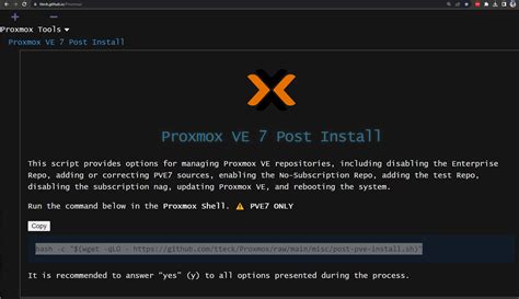 Start Proxmox Installation Wizard