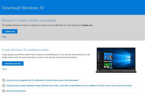 Start Download Windows 10 ISO