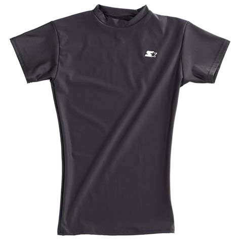 Starter Men's Short Sleeve Athletic, Black, Size