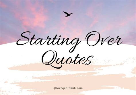 Starting Over Quotes