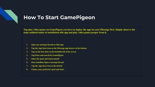 Starting Your First Game: How to Use GamePigeon
