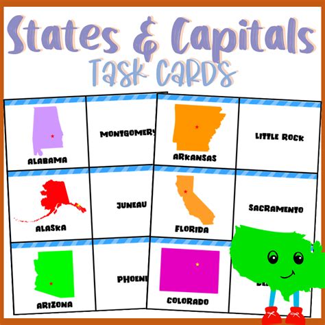 State Capital Flashcards Printable