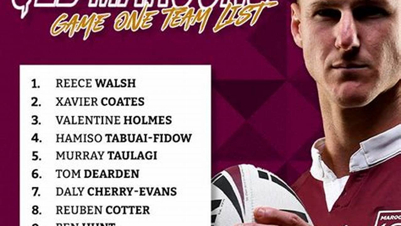 State Of Origin Teams Game 1 2025