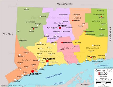 Connecticut Map Guide of the World