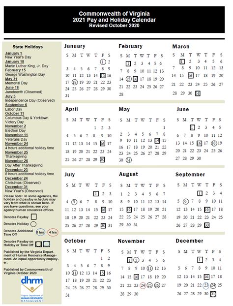 State Of Virginia Pay Calendar