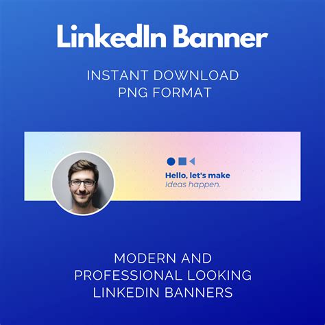 LinkedIn Banner template for your personal profile INSTANT Etsy
