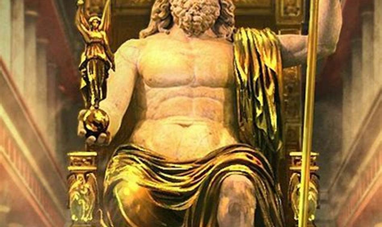 Statua Di Zeus Crisoelefantina A Olimpia