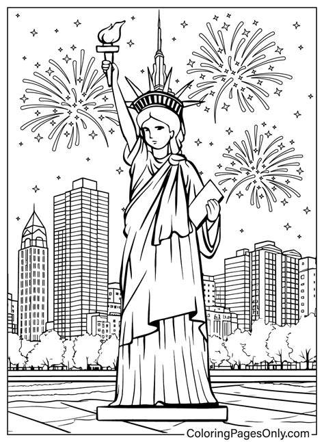 Statue Of Liberty Coloring Pages